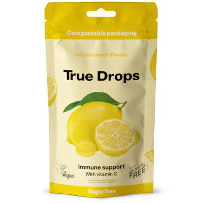 True Drops Kurkkupastilli Sitruuna 70g