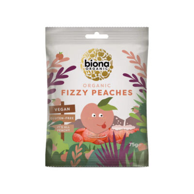 Biona Fizzy peaches - luomukarkit 75g