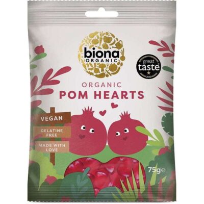 Biona Pom hearts - luomukarkit 75g