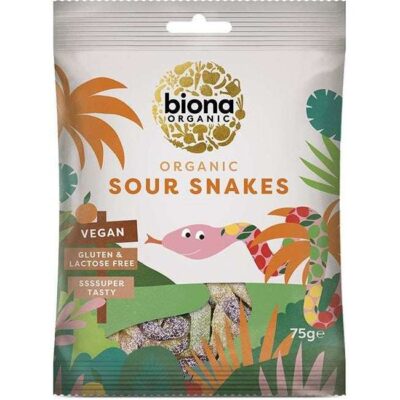 Biona Sour snakes - luomukarkit 75g