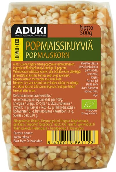 Aduki Popcorn-maissinjyvät 500g