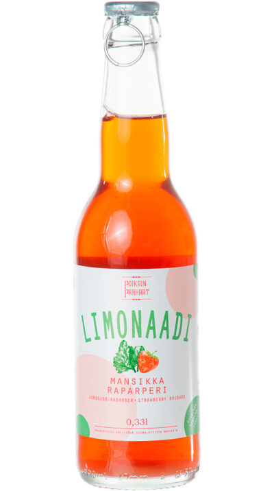 Poikain Parhaat Limonaadi Mansikka Raparperi 330ml